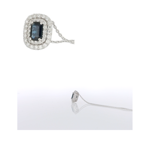 Collana Gemoro Donna Zaffiri in Oro bianco Zaffiro blu 0.62 Ct TPC215B.ZF - TPC215B.ZF